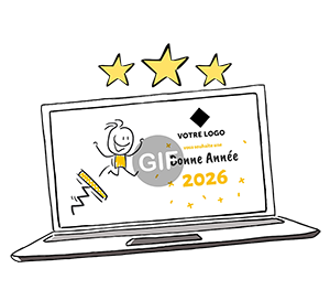 Gif vœux personnalisé premium