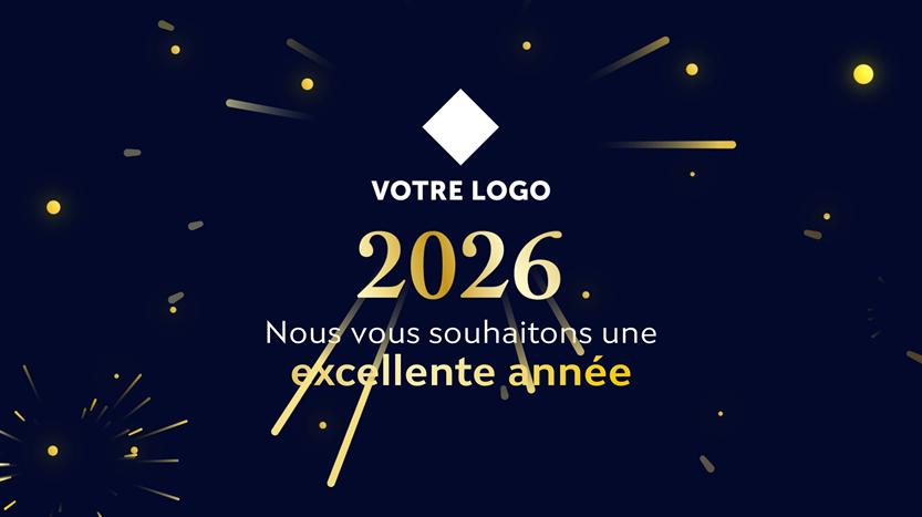 FX172 carte voeux professionnels bonne année